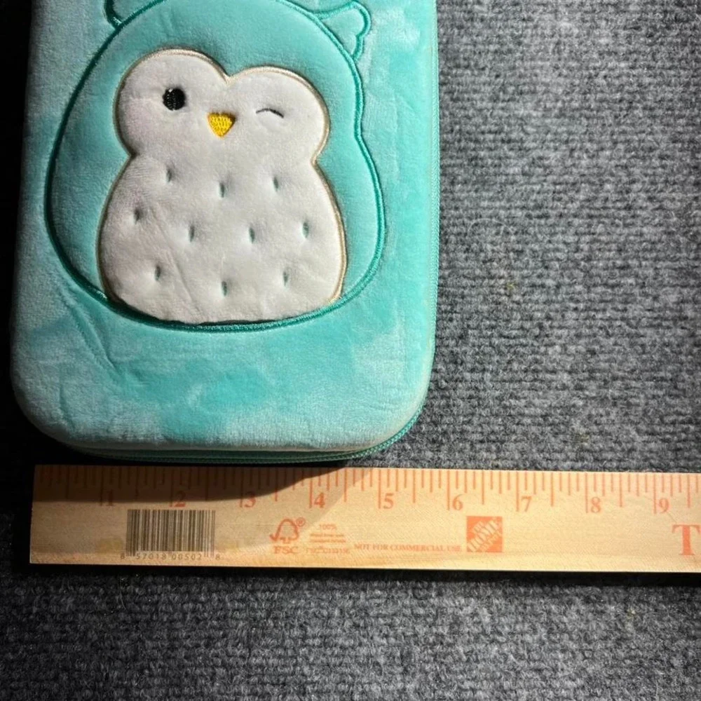 Squishmallows Owl Plush Pencil Case‎ Teal Blue Multi Character Travel Organizer